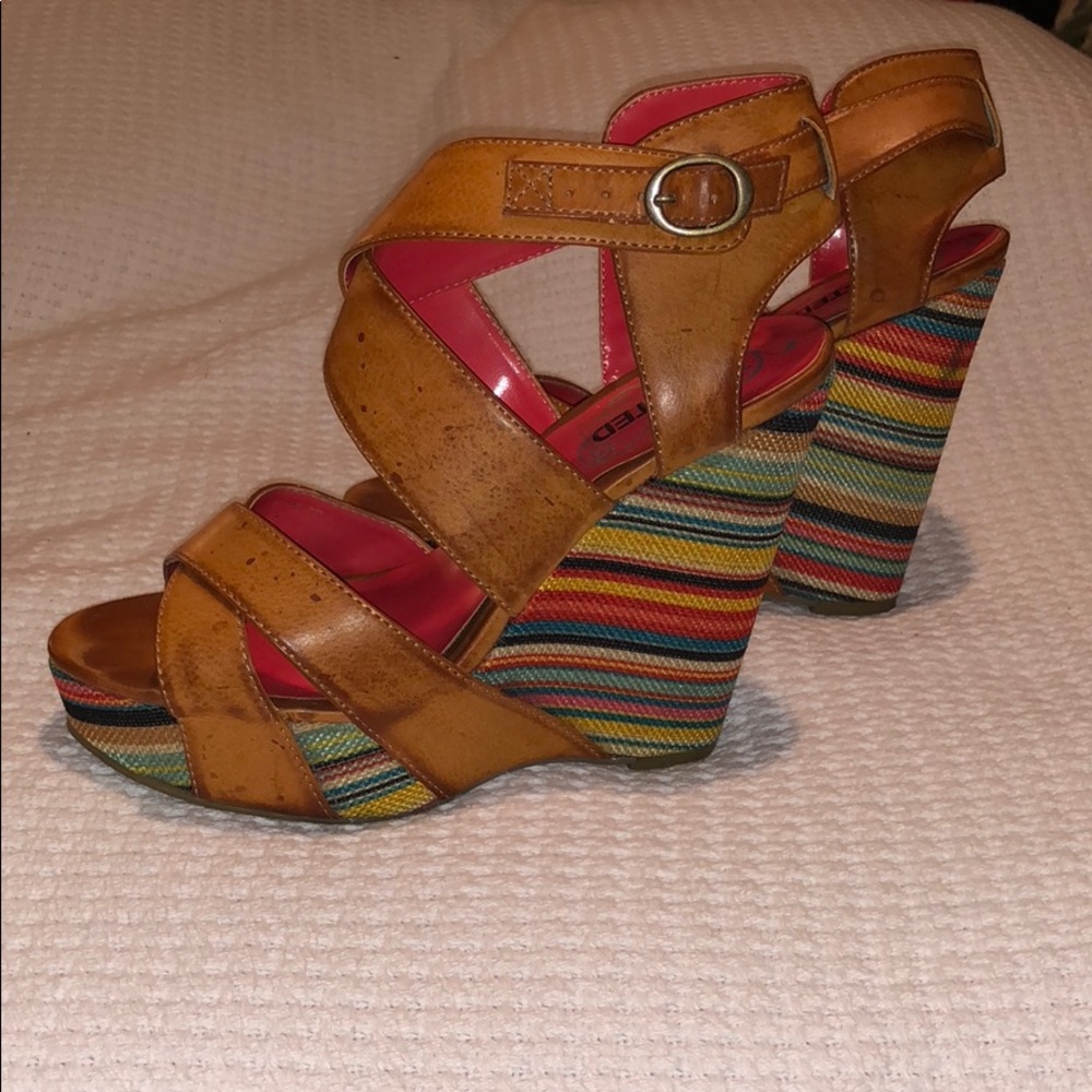 Multi colored wedges women’s 7.5